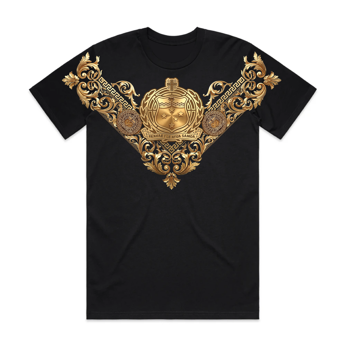 6E BLK N GOLD T SHIRTS