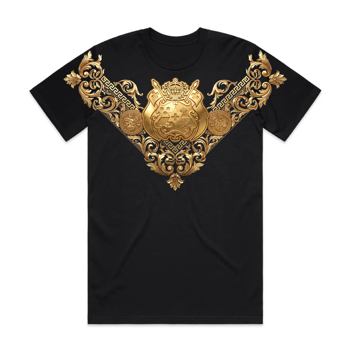 6E BLK N GOLD T SHIRTS